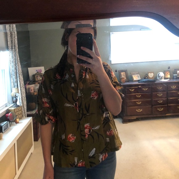 XS Vineet Bahl floral button down - Picture 4 of 9